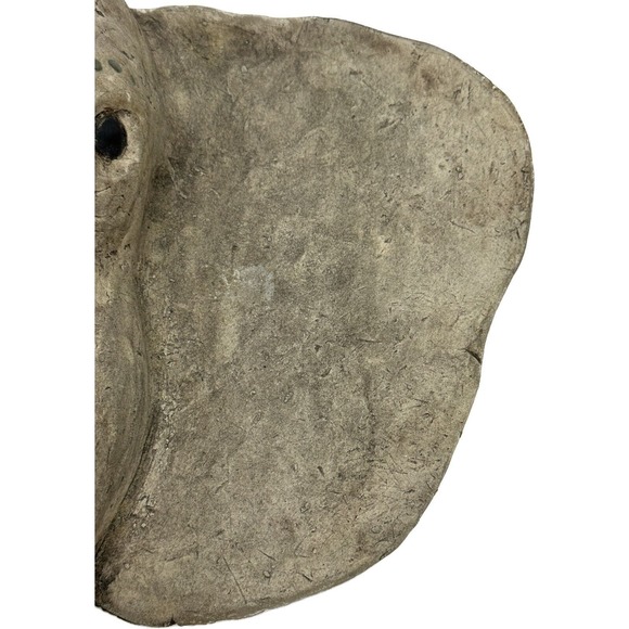 Vtg Gray Elephant Head Realistic Concrete Wall Art Hanging Sculpture LARGE OOAK - Picture 9 of 13